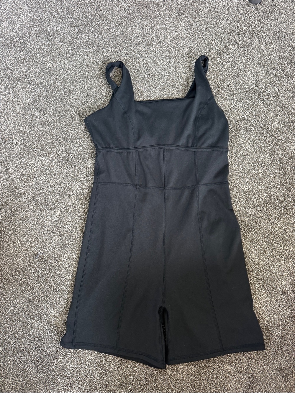 Women’s Black One-Piece Short with Shelf Shelf Support